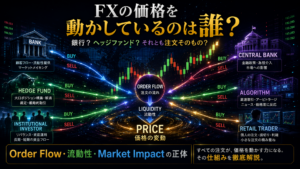 【FX市場の裏側|第04話】FXの価格を動かしているのは誰?Order Flow・流動性・Market Impactの正体!