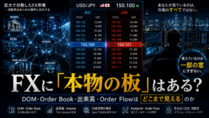 【FX市場の裏側｜第05話】FXに本物の板はある？DOM・Order Book・出来高・Order Flowはどこまで見えるの...