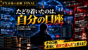 【FX市場の裏側|最終話】1Lotを追った旅の最後の問い!あなたは「そのFX業者」をなぜ選びましたか?